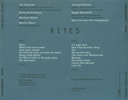 Jan Garbarek : Rites (2xCD, Album, RE)
