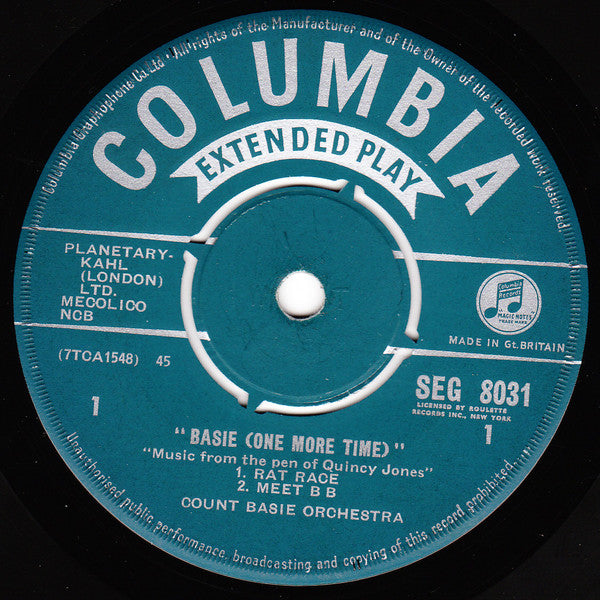 Count Basie Orchestra : Basie (One More Time) (7", EP, Mono)
