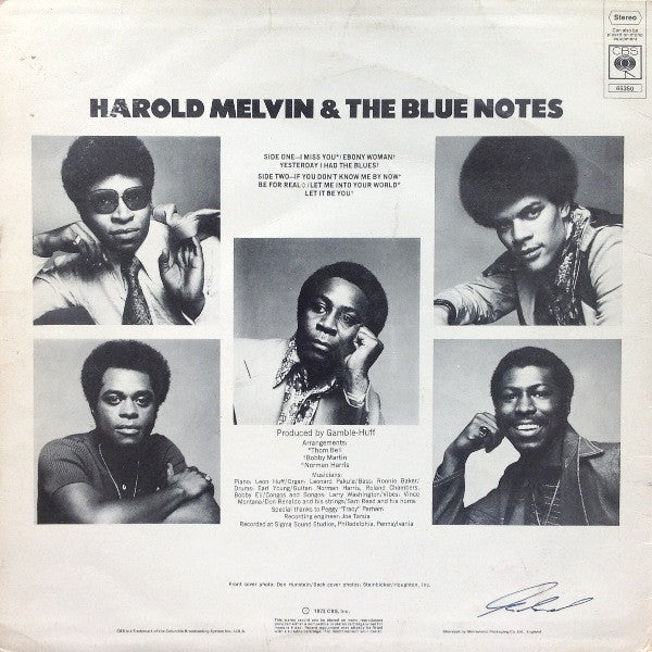 Harold Melvin And The Blue Notes : Harold Melvin & The Blue Notes (LP, Album)
