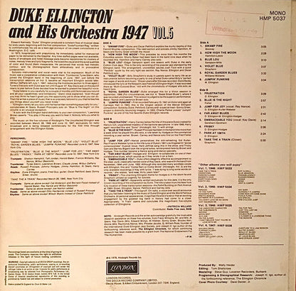 Duke Ellington And His Orchestra : The Radio Transcriptions Vol. 5 (LP, Mono)