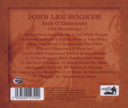 John Lee Hooker : Jack O'Diamonds (1949 Recordings) (CD, Album, RM)