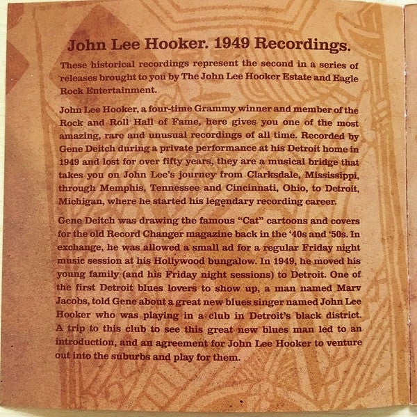 John Lee Hooker : Jack O'Diamonds (1949 Recordings) (CD, Album, RM)
