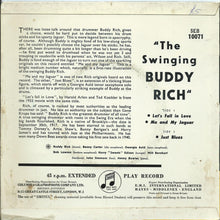 Buddy Rich : The Swinging Buddy Rich (7", EP)