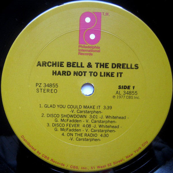 Archie Bell & The Drells : Hard Not To Like It (LP, Album)