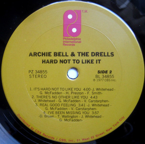 Archie Bell & The Drells : Hard Not To Like It (LP, Album)