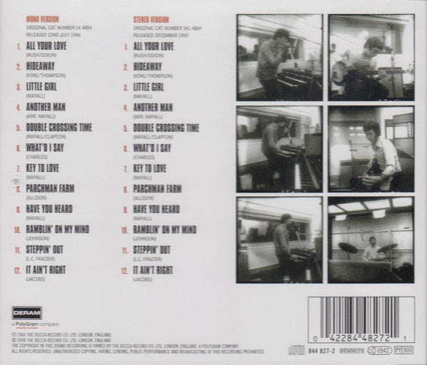 John Mayall With Eric Clapton : Blues Breakers  (CD, Album, Mono, RE, RM)
