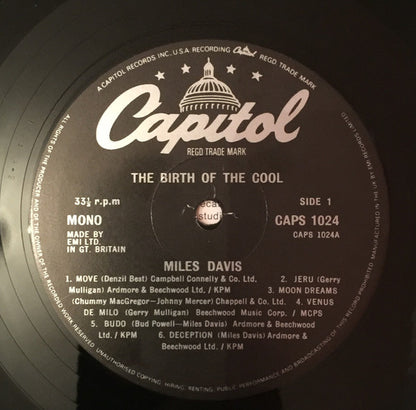 Miles Davis : Birth Of The Cool (LP, Album, Comp, Mono, RE)