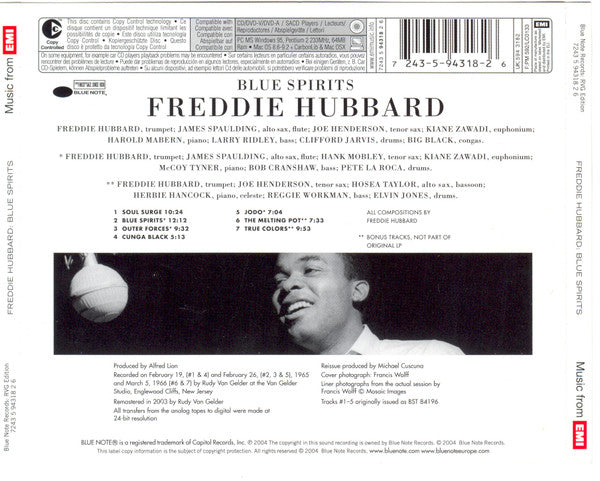 Freddie Hubbard : Blue Spirits (CD, Album, Copy Prot., RE, RM)