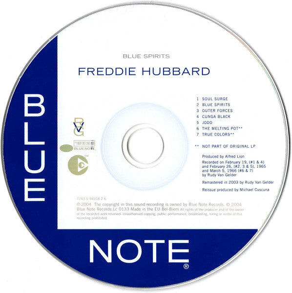 Freddie Hubbard : Blue Spirits (CD, Album, Copy Prot., RE, RM)