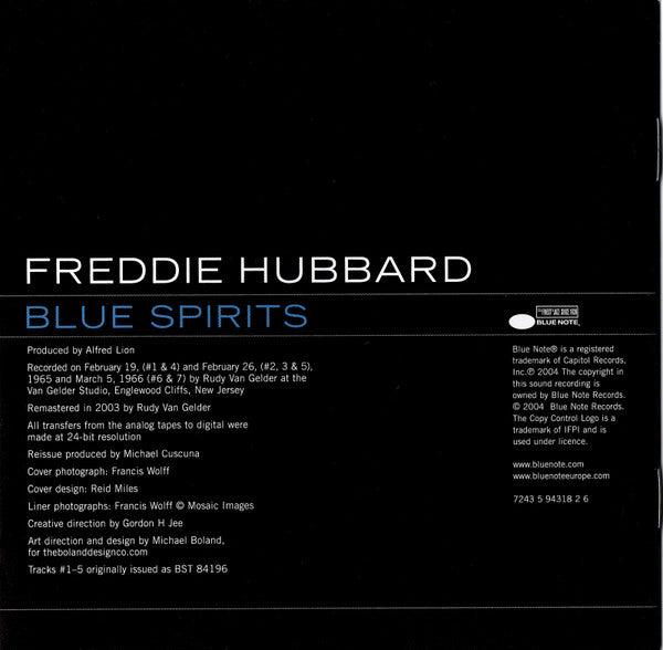 Freddie Hubbard : Blue Spirits (CD, Album, Copy Prot., RE, RM)