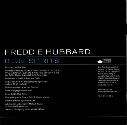Freddie Hubbard : Blue Spirits (CD, Album, Copy Prot., RE, RM)