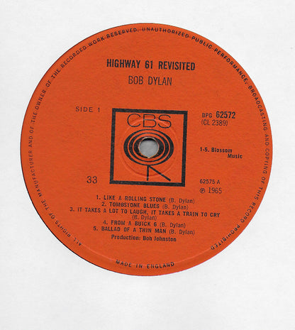 Bob Dylan : Highway 61 Revisited (LP, Album, Mono)