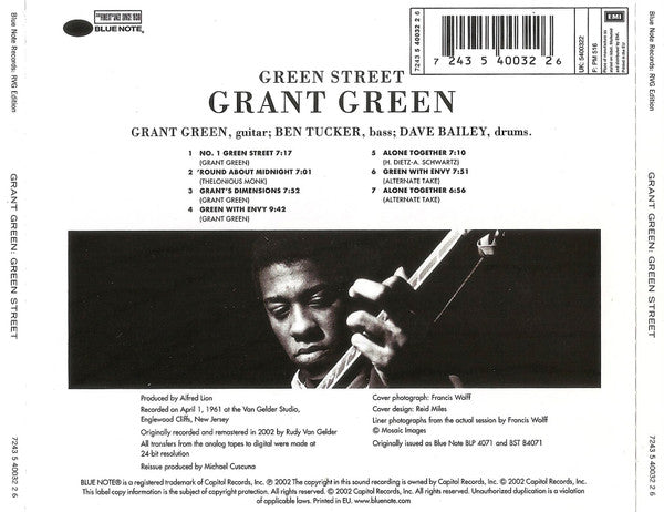 Grant Green : Green Street (CD, Album, RE, RM)
