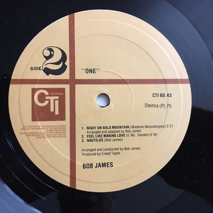 Bob James : One (LP, Album, Gat)