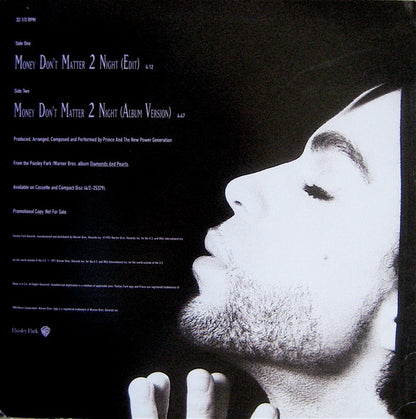 Prince And The New Power Generation : Money Don't Matter 2 Night (12", Promo)