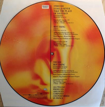 Prince : I Could Never Take The Place Of Your Man (12", Single, Ltd, Pic)