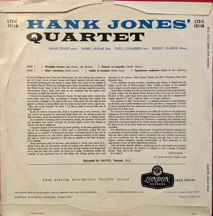 Hank Jones Trio Plus The Flute Of Bobby Jaspar : Hank Jones' Quartet (LP, Mono)