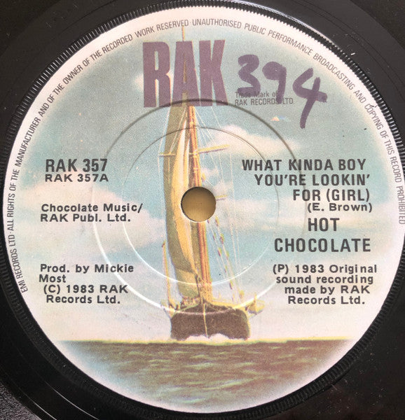 Hot Chocolate : What Kinda Boy You're Lookin' For (Girl) (7", Single)