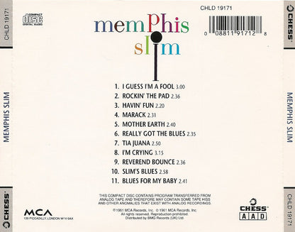 Memphis Slim : Memphis Slim (CD, Album, RE)