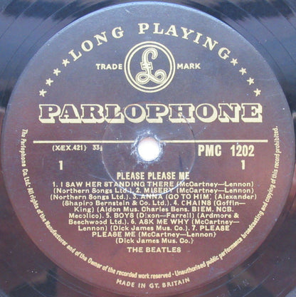 The Beatles : Please Please Me (LP, Album, Mono, Cro)