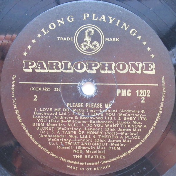 The Beatles : Please Please Me (LP, Album, Mono, Cro)