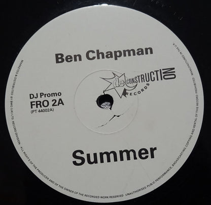 Ben Chapman : Summer / Summer (12", Promo)