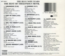 Thelonious Monk : The Best Of Thelonious Monk (CD, Comp)