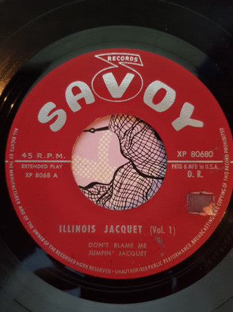 Illinois Jacquet : Illinois Jacquet - Vol. 1 (7", EP)