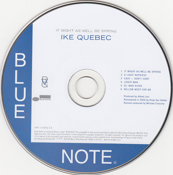 Ike Quebec : It Might As Well Be Spring (CD, Album, RE, RM)