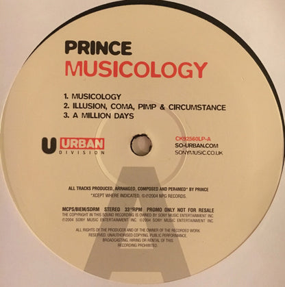 Prince : Musicology (2xLP, Album, Promo)