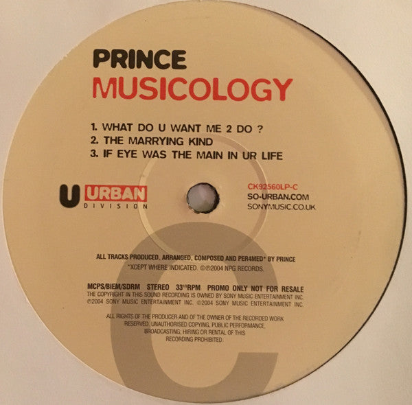 Prince : Musicology (2xLP, Album, Promo)