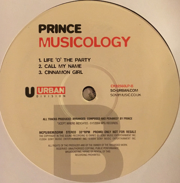 Prince : Musicology (2xLP, Album, Promo)