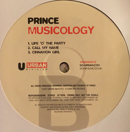 Prince : Musicology (2xLP, Album, Promo)