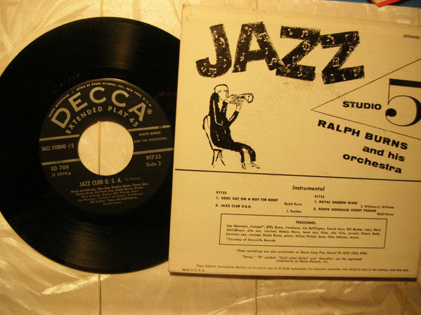 Ralph Burns And His Orchestra : Jazz Studio 5 (2x7", Album, EP, Mono, Gat)