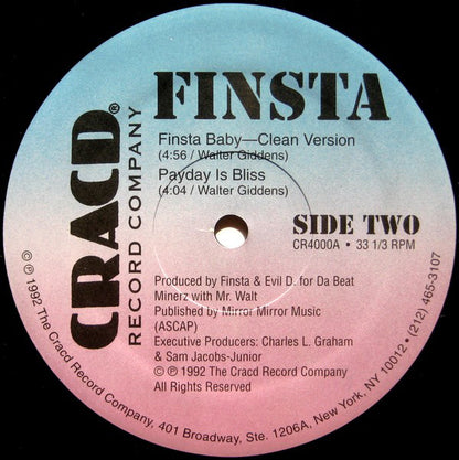 Finsta : Finsta Baby / Payday Is Bliss (12")