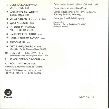 Sonny Terry & Brownie McGhee : Just A Closer Walk With Thee (CD, Album, RE, RM)