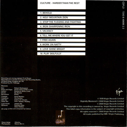 Culture : Harder Than The Rest (CD, Album, RE, RM)