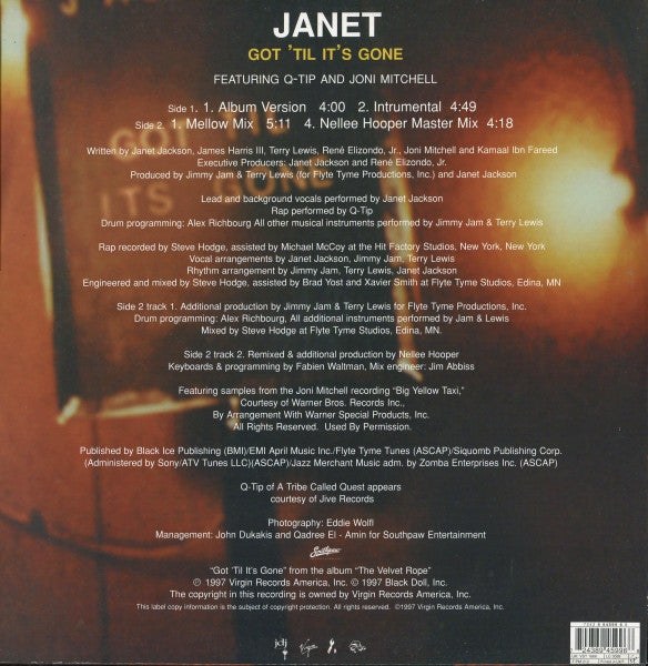 Janet* Featuring Q-Tip And Joni Mitchell : Got 'Til It's Gone (12")