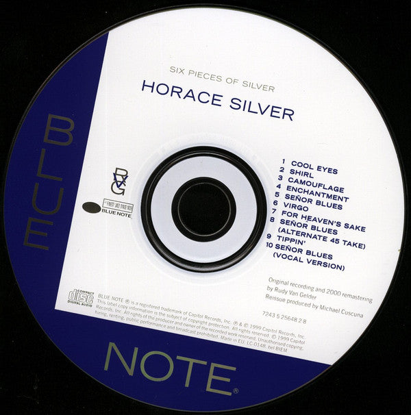 The Horace Silver Quintet : 6 Pieces Of Silver (CD, Album, RE, RM)