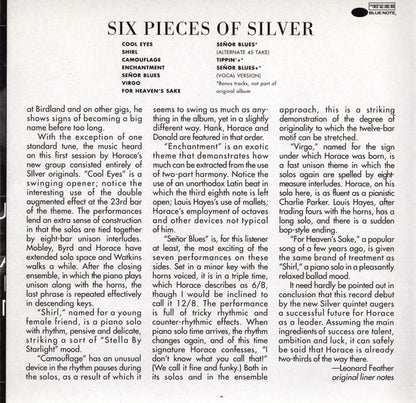 The Horace Silver Quintet : 6 Pieces Of Silver (CD, Album, RE, RM)
