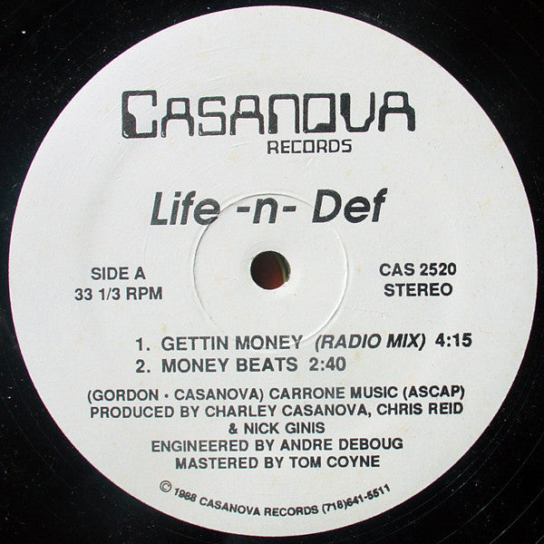 Life-N-Def : Gettin Money (12")
