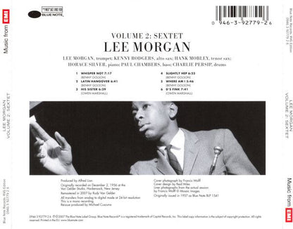 Lee Morgan : Volume 2: Sextet (CD, Album, Mono, RE, RM)