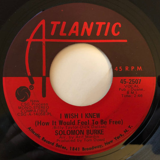 Solomon Burke : I Wish I Knew (How It Would Feel To Be Free) / It's Just A Matter Of Time (7", Single, PL )