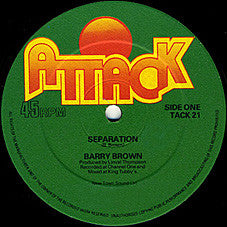 Barry Brown / The Roots Radics Band* : Separation / Scientist In Fine Style (12")