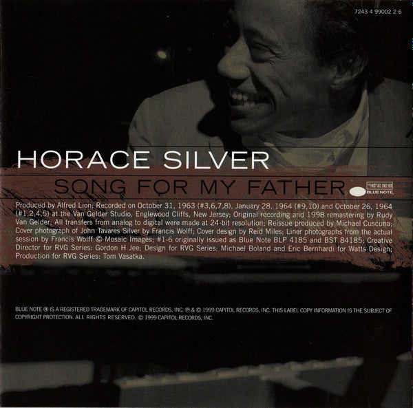 The Horace Silver Quintet : Song For My Father (Cantiga Para Meu Pai) (CD, Album, RE, RM, EMI)