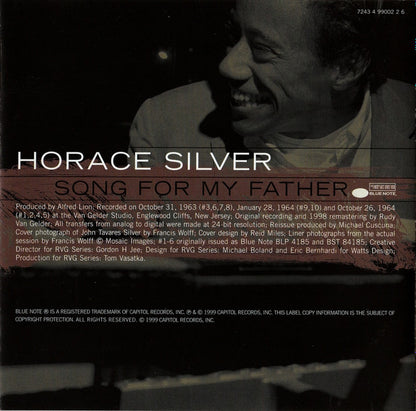 The Horace Silver Quintet : Song For My Father (Cantiga Para Meu Pai) (CD, Album, RE, RM, EMI)
