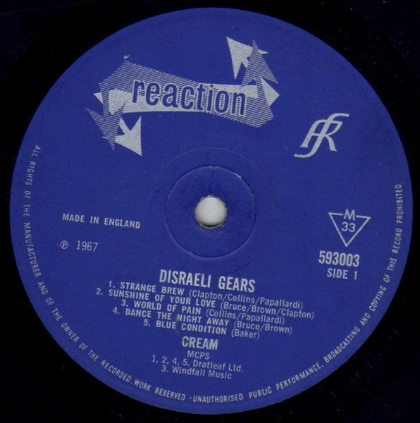 Cream (2) : Disraeli Gears (LP, Album, Mono)