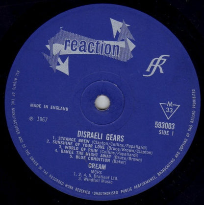 Cream (2) : Disraeli Gears (LP, Album, Mono)
