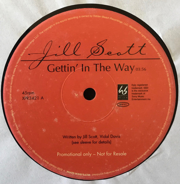 Jill Scott : Gettin' In The Way (12", Promo)