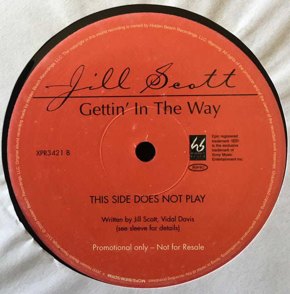 Jill Scott : Gettin' In The Way (12", Promo)